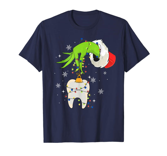 Tooth Dentist Dental Assistant Teeth Christmas Xmas Pajamas T-Shirt