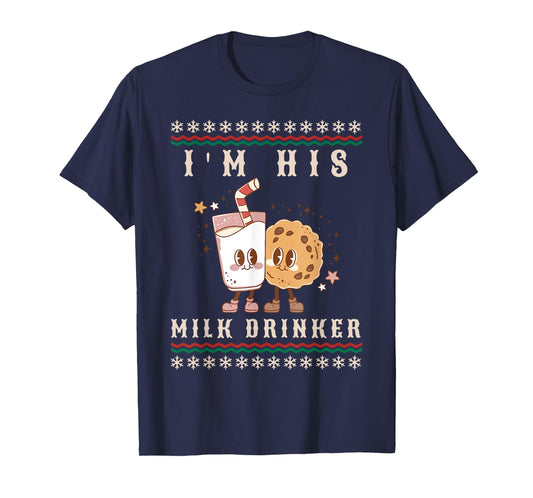 I'm Her Cookie Eater I'm His Milk Drinker Couples Christmas T-Shirt
