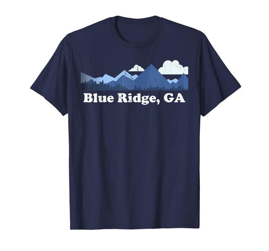 Cute Blue Ridge Georgia Mountains GA Retro Distressed T-Shirt
