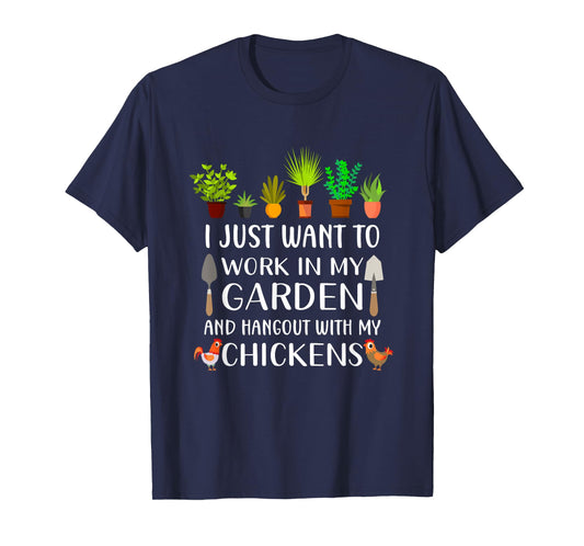 Chicken lover funny gardening shirt for men women, Gardener T-Shirt