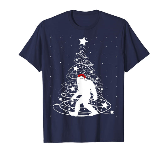 Bigfoot Santa Christmas Shirts for Boys Kids Girls Xmas Gift T-Shirt
