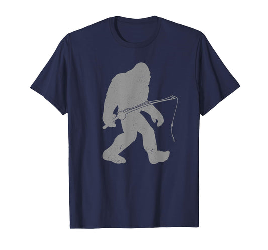 Fishing Bigfoot Funny Fishing Gift Men Youth Boys T-Shirt