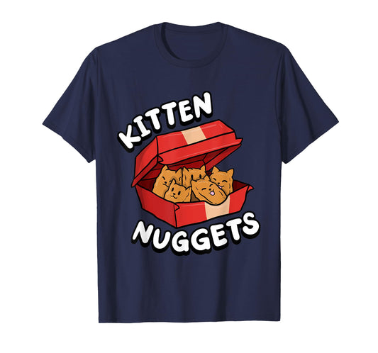 Kitten Nuggets Fried Chicken Lover Foodie Cute Cat T-Shirt