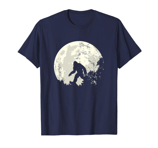 Bigfoot Moon Sasquatch T Shirt - I Believe in Bigfoot Tee T-Shirt
