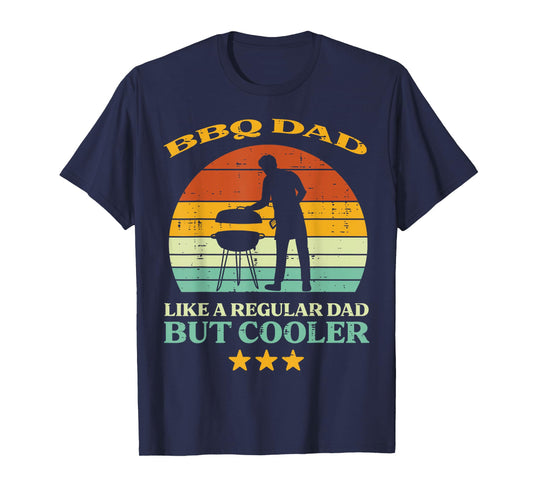 Bbq Dad Cooler Retro Barbecue Grill Fathers Day Daddy Papa T-Shirt