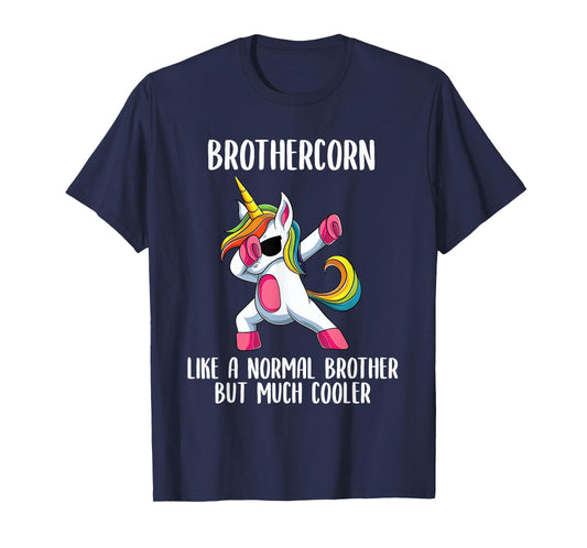 Unicorn Brother Girl Birthday Party Apparel BrotherCorn Cute T-Shirt