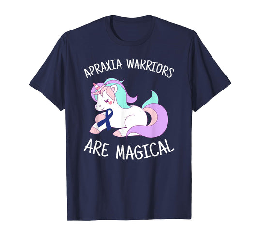 Unicorn Apraxia Awareness Gift, Apraxia Warrior T-Shirt