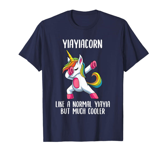 Unicorn Yiayia Girl Birthday Party Apparel Greek YiayiaCorn T-Shirt