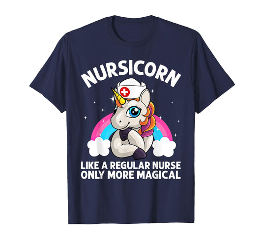 Cool Nurse For Men Women Unicorn Medical Nurses RN Nursing T-Shirt