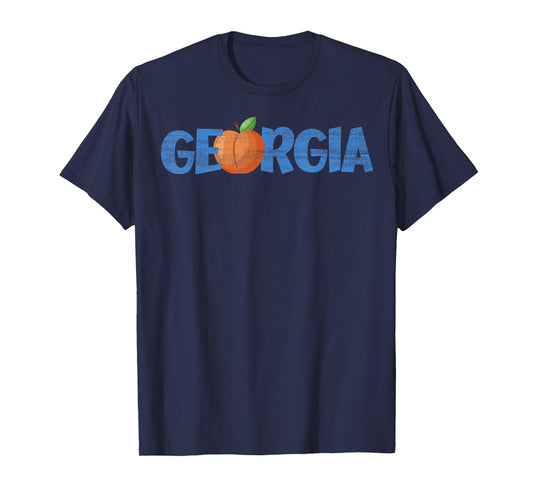 Georgia Peach Tee Georgia US State Family Vacation Camping T-Shirt