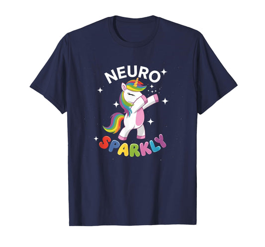 Neurodivergent Neurosparkly Neurodivergence Unicorn ADHD ASD T-Shirt