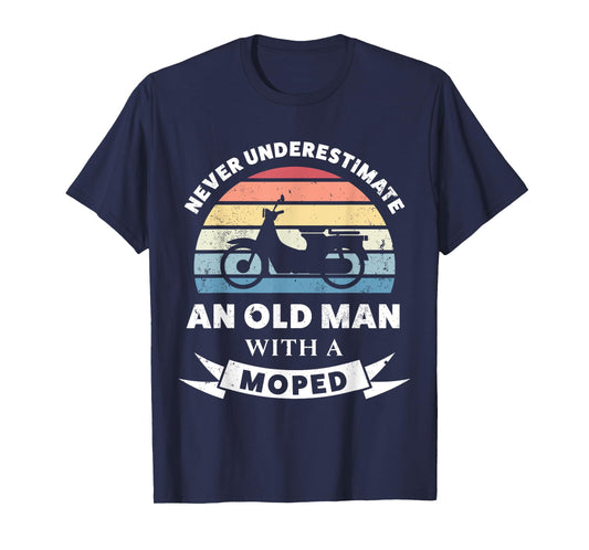 Old Man with a Moped Funny Gift Dad T-Shirt