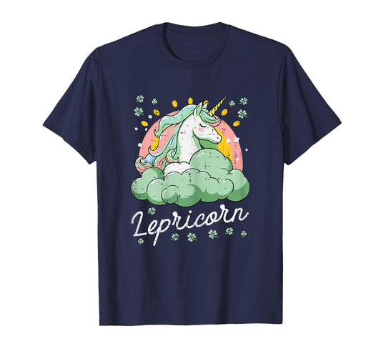 St Patricks Day Lepricorn Unicorn Saint Paddys Toddler Girls T-Shirt