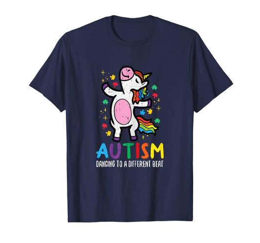 Autism Awareness Uncicorn Dancing Different Beat Girls Kids T-Shirt