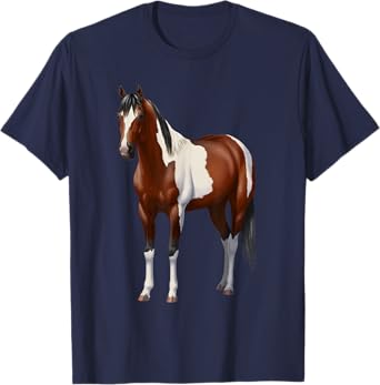 Beautiful Brown Bay Pinto Paint Horse Lover Gift T-Shirt