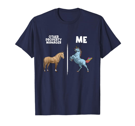 Funny Property Manager Gift Unicorn Real Estate Management T-Shirt