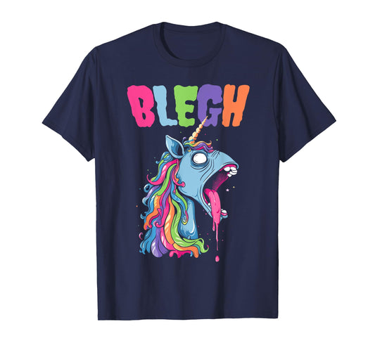 Live Laugh Blegh Bleghssed Heavy Metal Metalcore Unicorn T-Shirt
