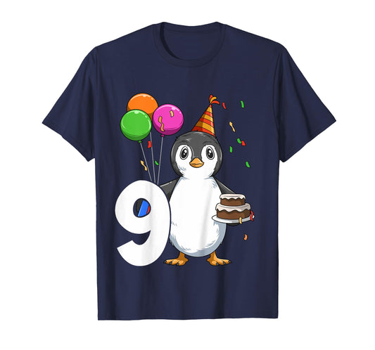 Penguin Birthday 9 Penguin 9th Birthday Outfit Penguin Party T-Shirt