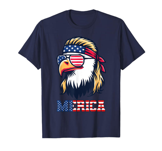 Merica Eagle Patriotic American Flag USA 4th of July T-Shirt