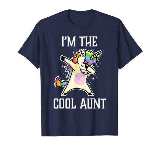 I'm the Cool Aunt Dabbing Rainbow Unicorn Tshirt T-Shirt