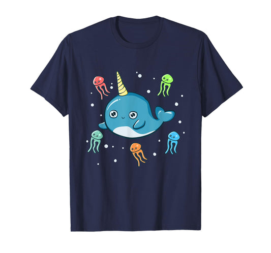Narwhal Jelly Fish Shirt Unicorn of The Sea Jellyfish PJ Tee T-Shirt