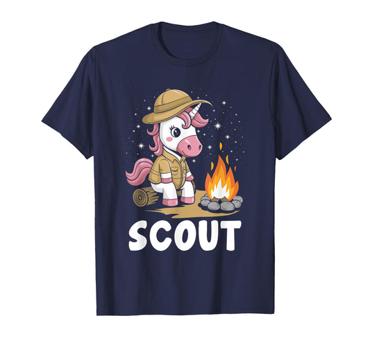Unicorn Scout Camping Scouting Scouts Camper T-Shirt