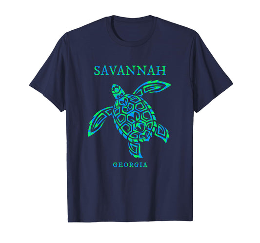 Savannah Georgia Sea Turtle Boys Girls Vacation Souvenir T-Shirt