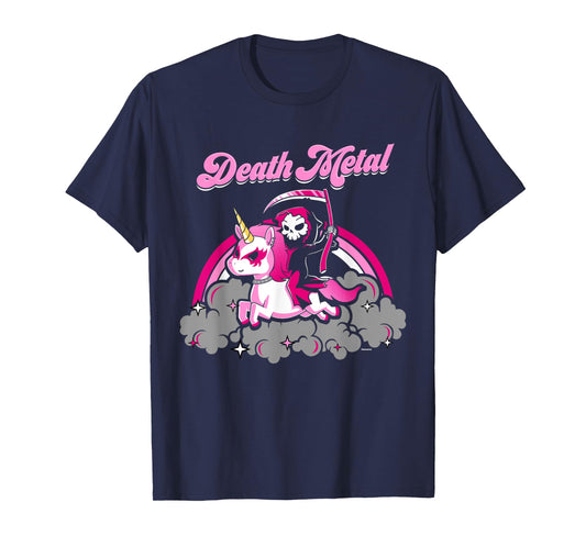 Unicorn Death Metal Rocker Go To Hell Shirt Pink T-Shirt
