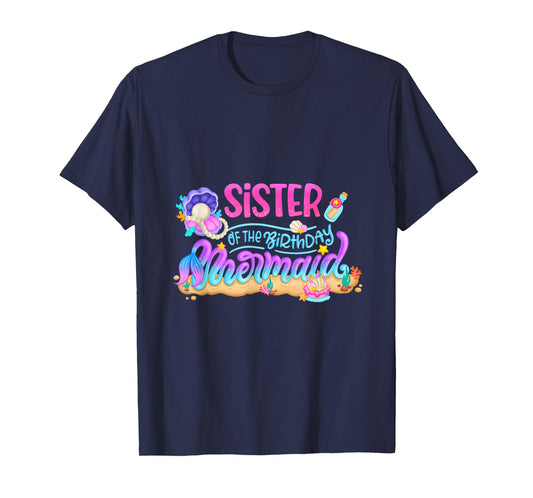 Sister Of The Birthday Mermaid Party Matching Family Girls T-Shirt