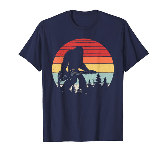 Vintage Retro Bigfoot Guitar T-Shirt