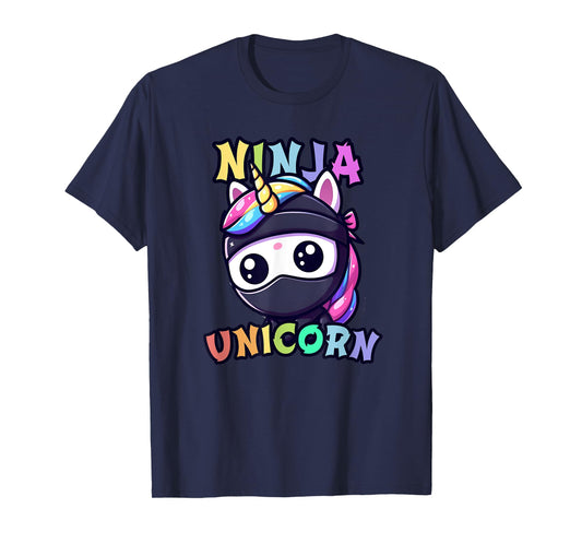 Kids NINJA UNICORN Birthday Girl Funny Little Gymnast Strong T-Shirt