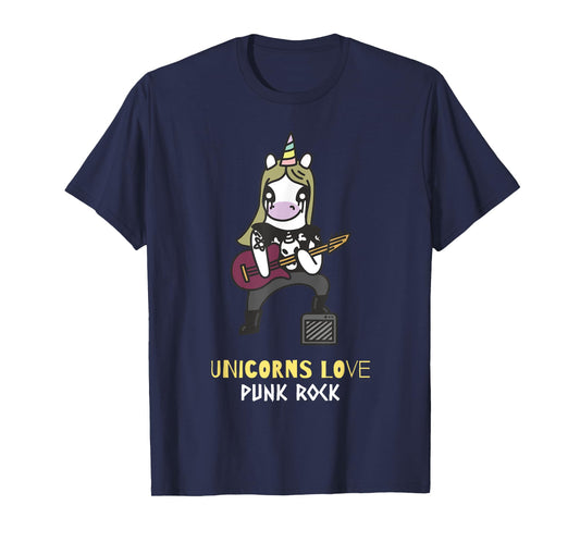 Punk Rock Unicorn Band Unicorns Love Punk Rock T-Shirt