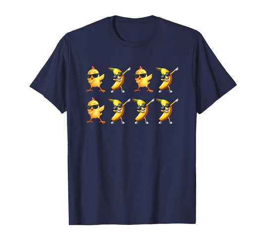 Funny Chicken Banana For Men Women Teens Kids T-Shirt