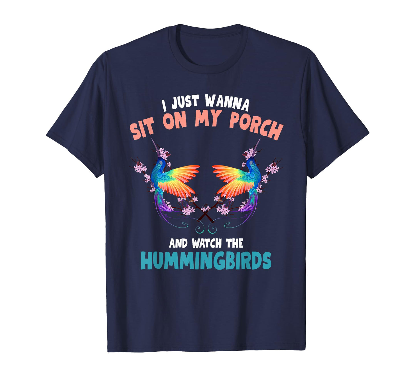 Funny Hummingbird Art For Men Women Kids Bird Lovers T-Shirt