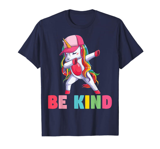 Girls Unicorn Kindness Be Kind Kids T-Shirt
