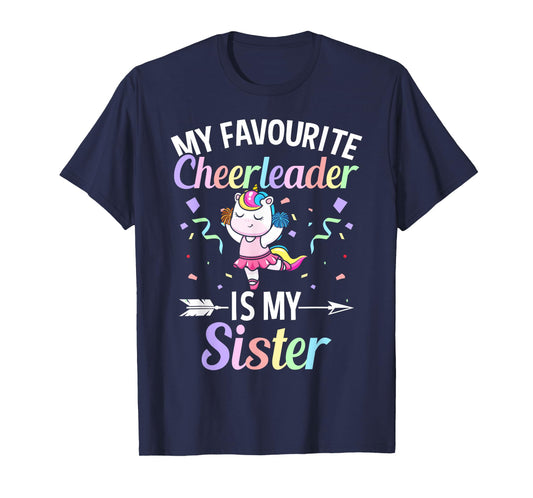 My Favourite Cheerleader Is My Sister Cheerleading Cheer T-Shirt