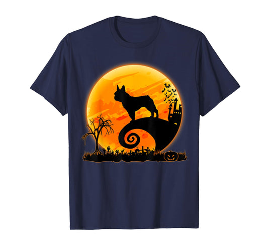 French Bulldog Dog And Moon Funny Halloween Costume T-Shirt
