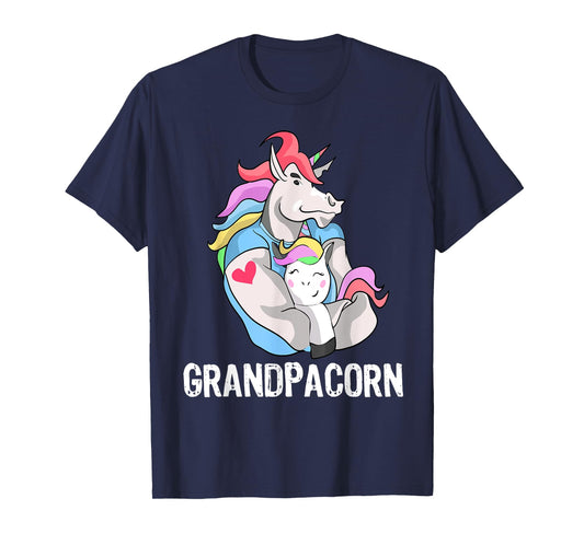 Mens Grandpacorn Unicorn Grandpa and Grandson T-Shirt
