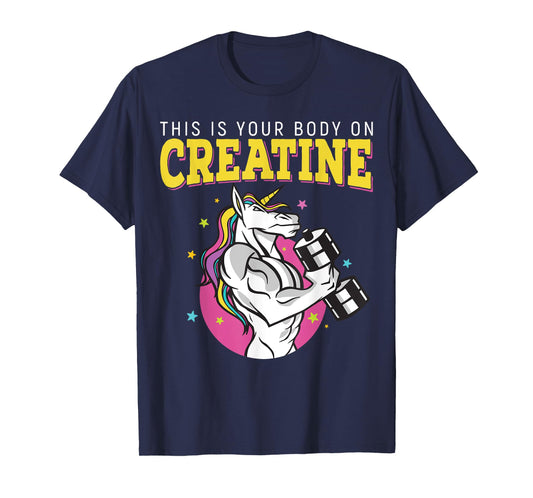 This Is Your Body On Creatine Gym Fitness Weightlifting T-Shirt