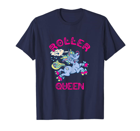 Roller Skates Queen Unicorn Roller Skating Skating Rink T-Shirt