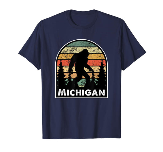 Michigan and a Bigfoot, or a Sasquatch T-Shirt