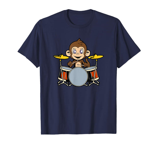 Cartoon monkey playing drums T-Shirt