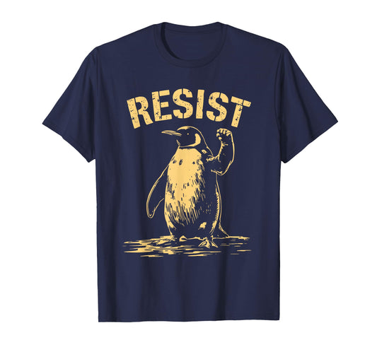 Funny Resist Penguin Activism Design Against Deportation T-Shirt