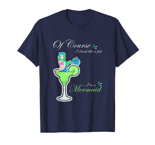 Funny Mermaid Cocktail Drink Fish I'm a Mermaid Women's T-Shirt