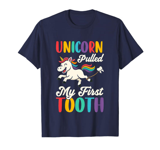 Kids Unicorn Lost my first tooth Funny first tooth loss T-Shirt