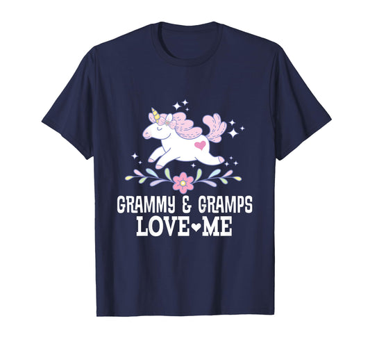 Grammy and Gramps Love Me Grandchild Unicorn T-Shirt