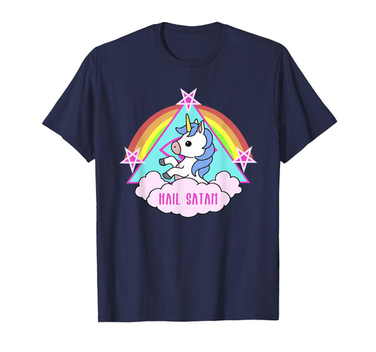 Hail Satan Funny Unicorn T-Shirt