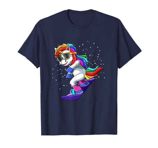 Unicorn Snowboard - Funny Ski and Wintersports T-Shirt