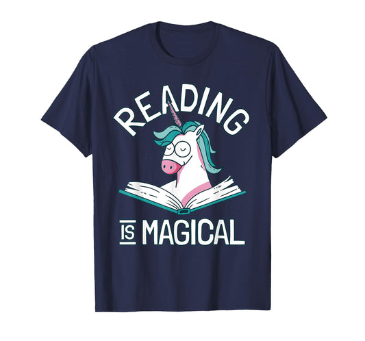 Unicorn Reading Is Magical - Booklover T-Shirt