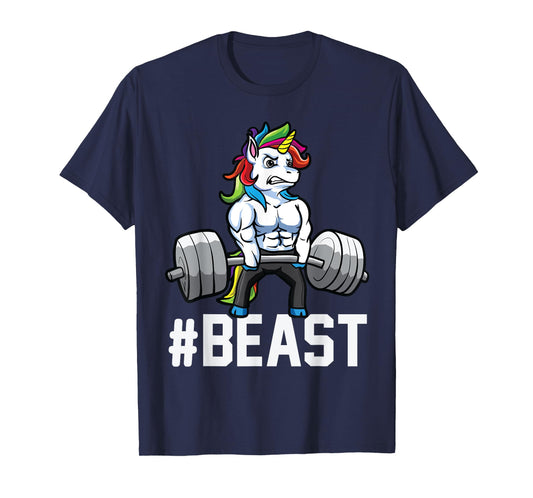 Unicorn Deadlift Beast Weightlifting Graphic Getting Strong T-Shirt